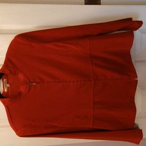 Jacket, Rust Color with Invisible Zipper, Size XL